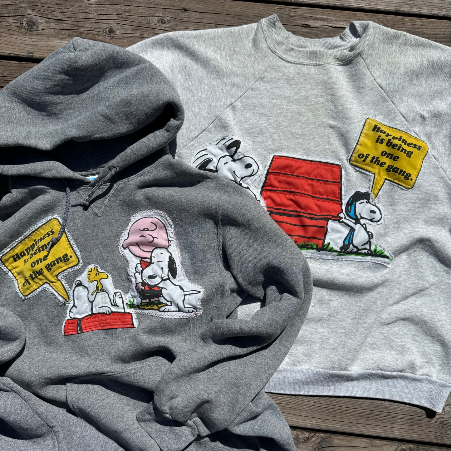 Peanuts Patchwork Vintage Hoodie